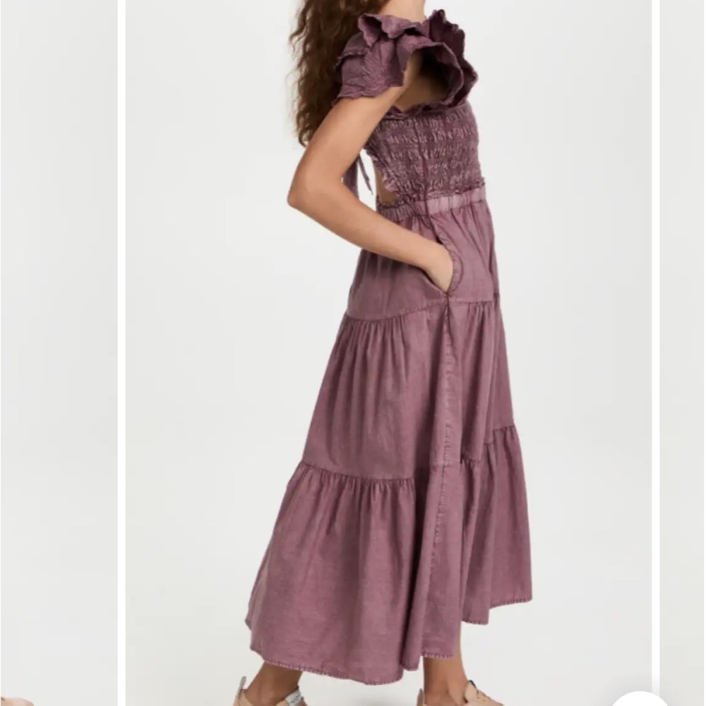 NWT SEA NY Heidi Heart Quilt Flutter Midi Dress Size 10 - Picture 5 of 7